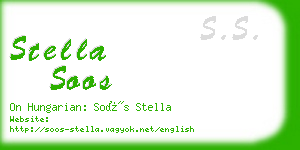 stella soos business card